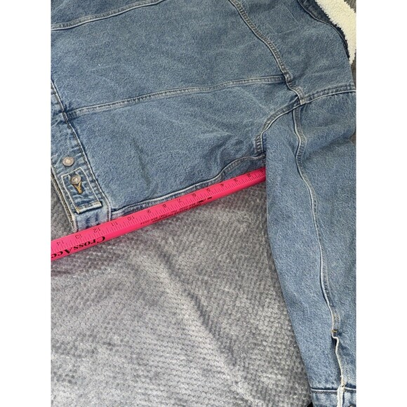 NWT Levis Womens Original Ex-Boyfriend Sherpa Denim Jean Trucker Jacket - Picture 15 of 16
